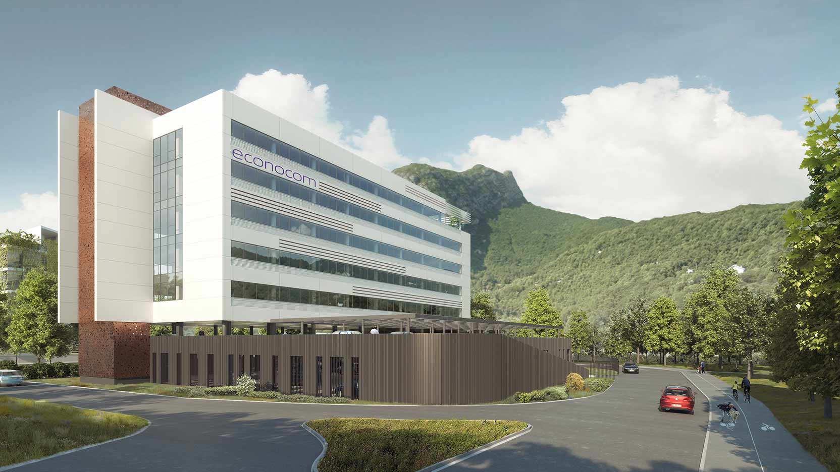 GA pose la 1ère pierre du nouveau centre d’expertise et de support digital d’Econocom à St-Martin-Le-Vinoux