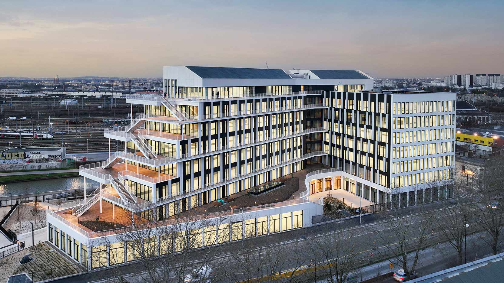 Irrigo: 16,300 m² of offices for lease along the banks of the Ourcq Canal, by GA Smart Building and BNP Paribas Real Estate