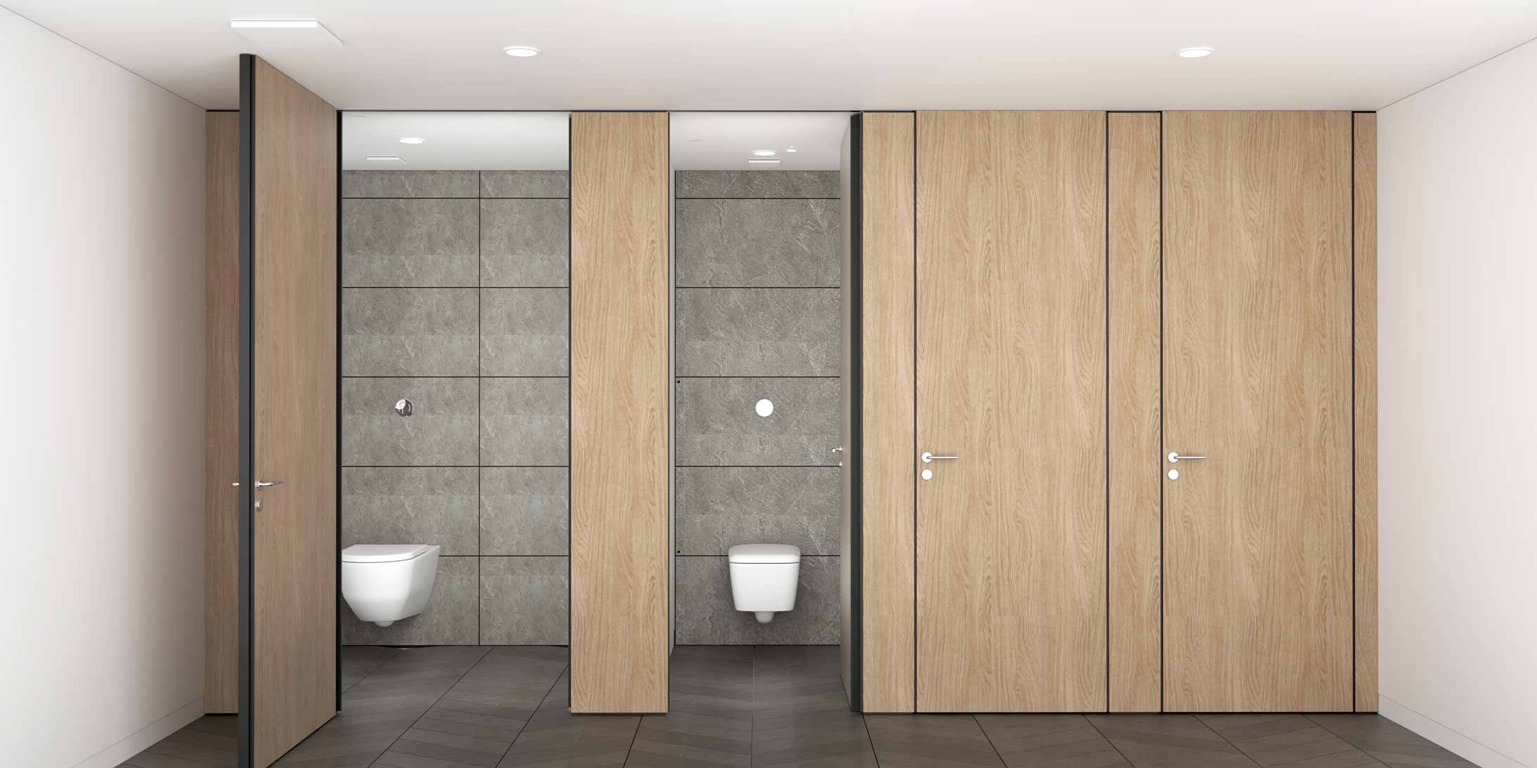 Découvrez la gamme Cloud Pure des modules sanitaires hors-site pour immeubles de bureaux réalisés par GA Smart Building avec Ossabois.