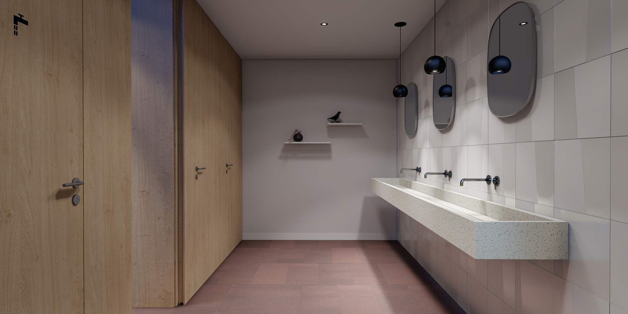 Découvrez la gamme Cloud Pure des modules sanitaires hors-site pour immeubles de bureaux réalisés par GA Smart Building avec Ossabois.